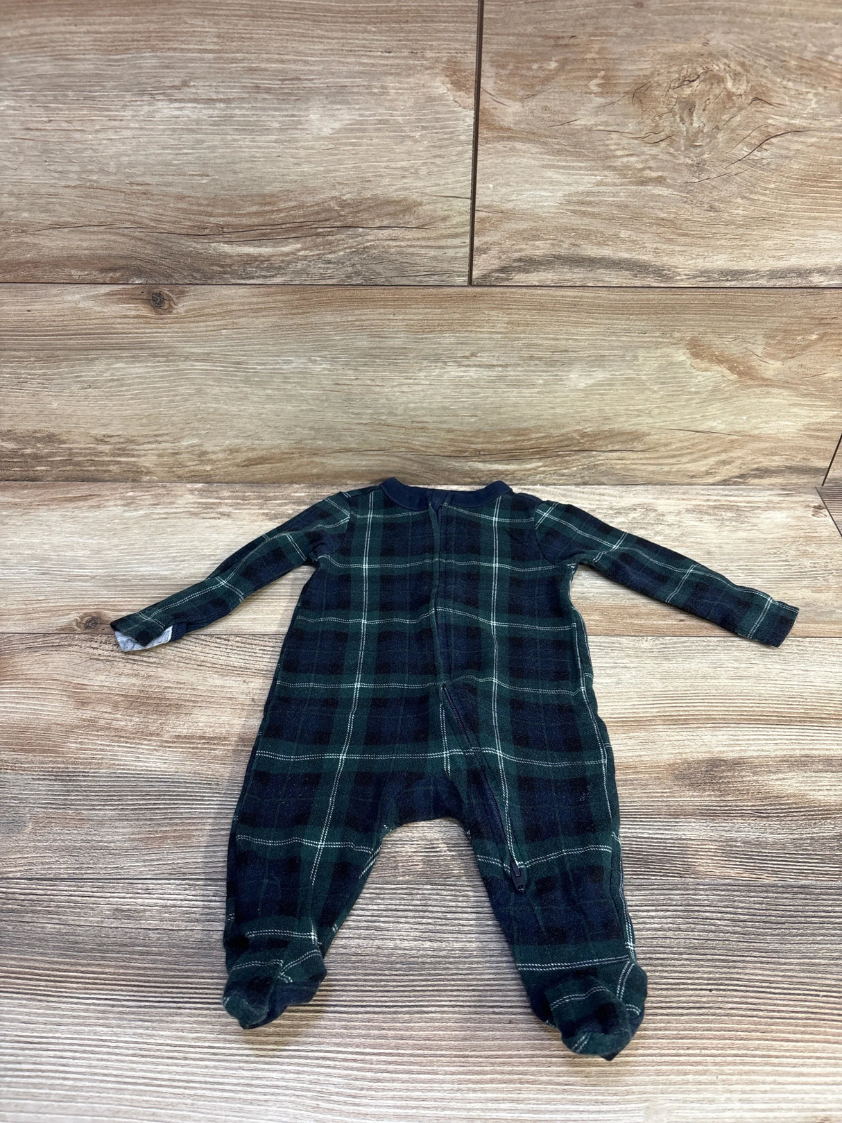 Old Navy Plaid Sleeper Green sz 0-3m