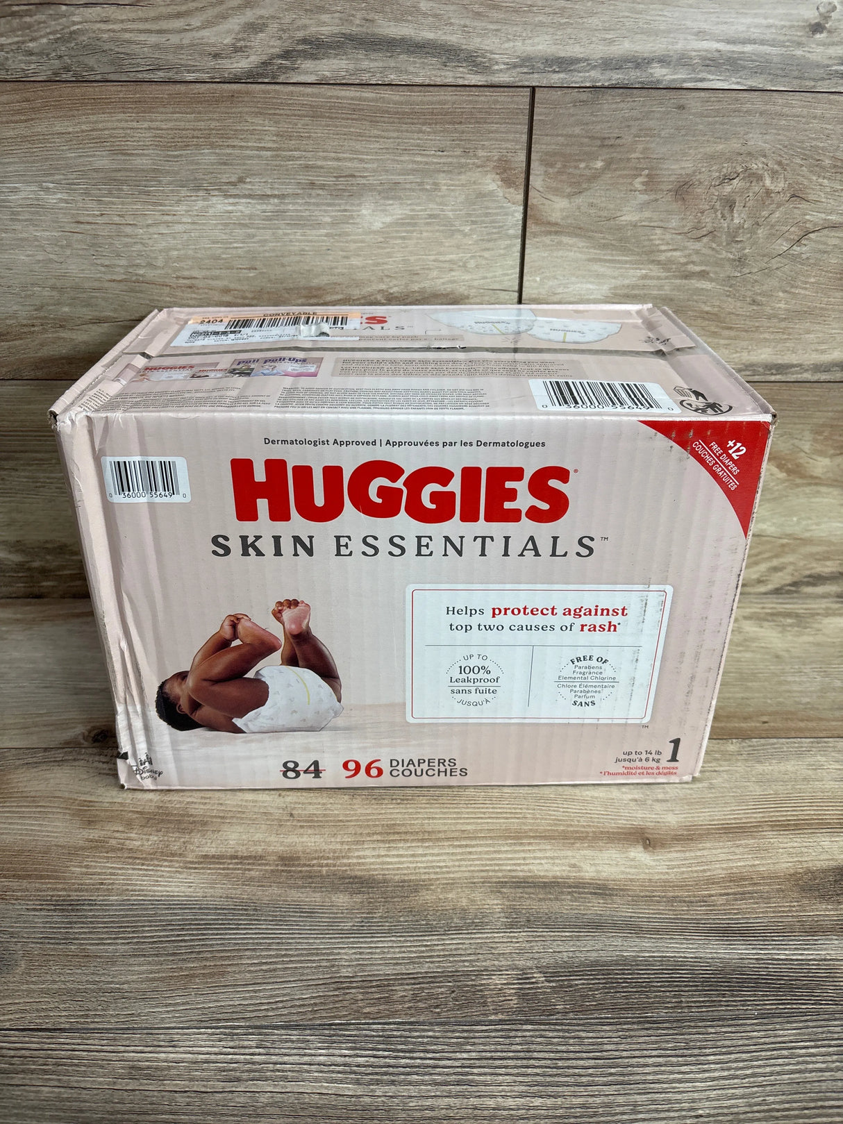NEW Huggies Skin Essentials Diapers Size 1 96ct.
