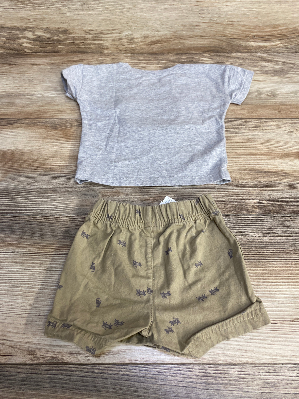 Just One You 2pc Lion Shirt & Shorts Gray sz 6m