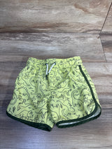 Cat & Jack Dino Print Swim Trunks Neon  sz 2T