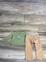 Nutmeg 2pc Dinosaur Print Pull Over Sweater & Pants Set Green sz 18-24m