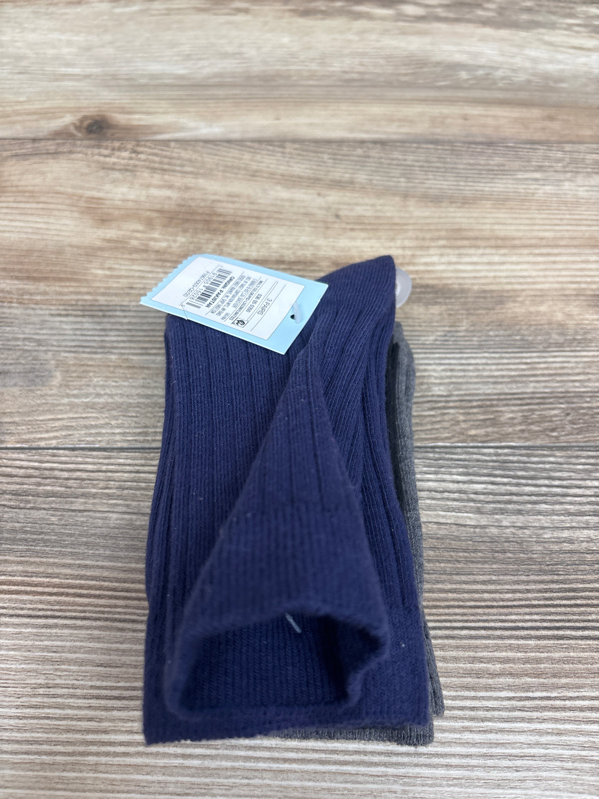 NEW Cat & Jack Crew Socks 3pk Navy/Black/Grey sz Medium 9c-2.5Y