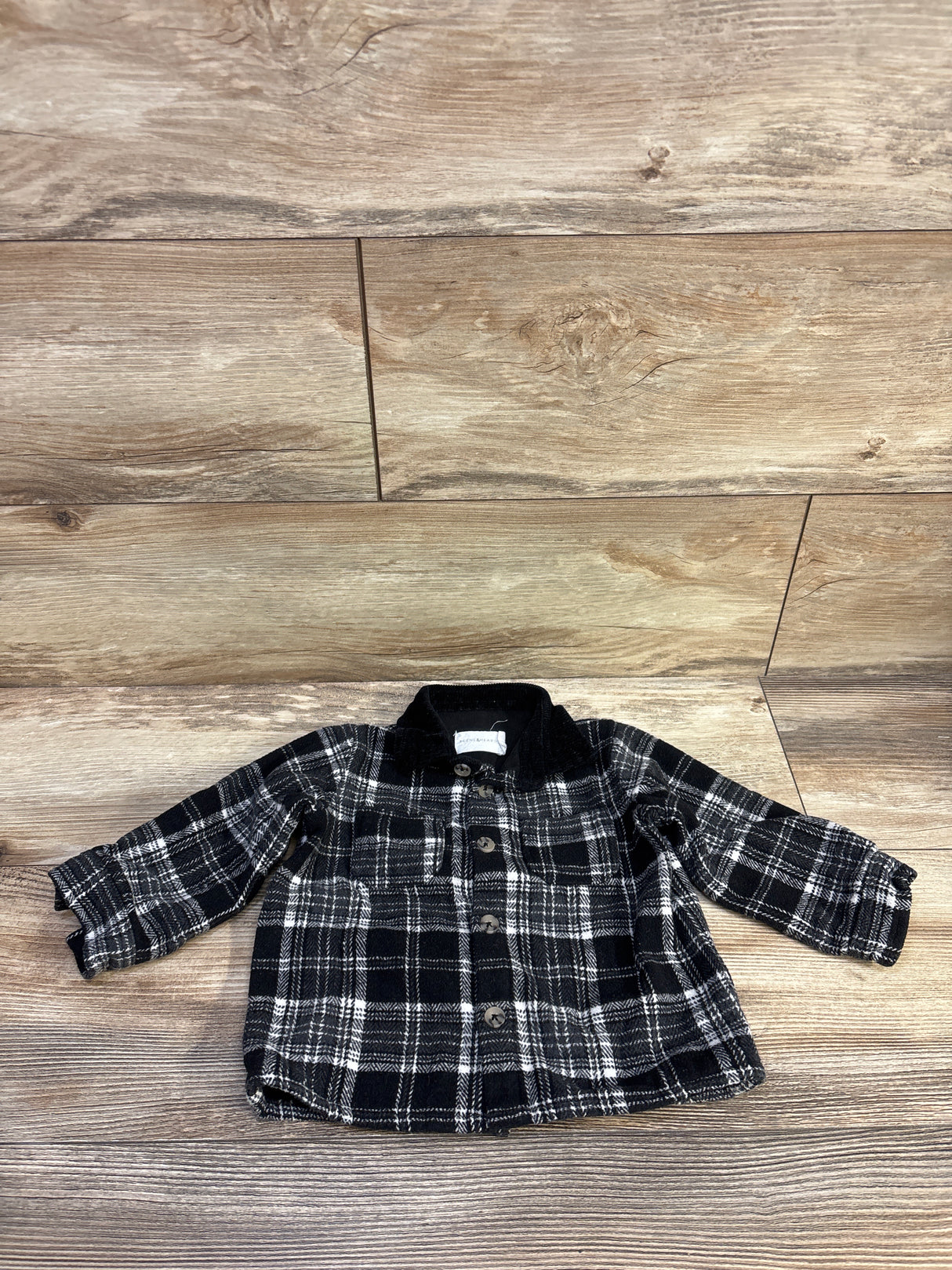 Scene & Heard Button-Up Shacket Black sz 12m