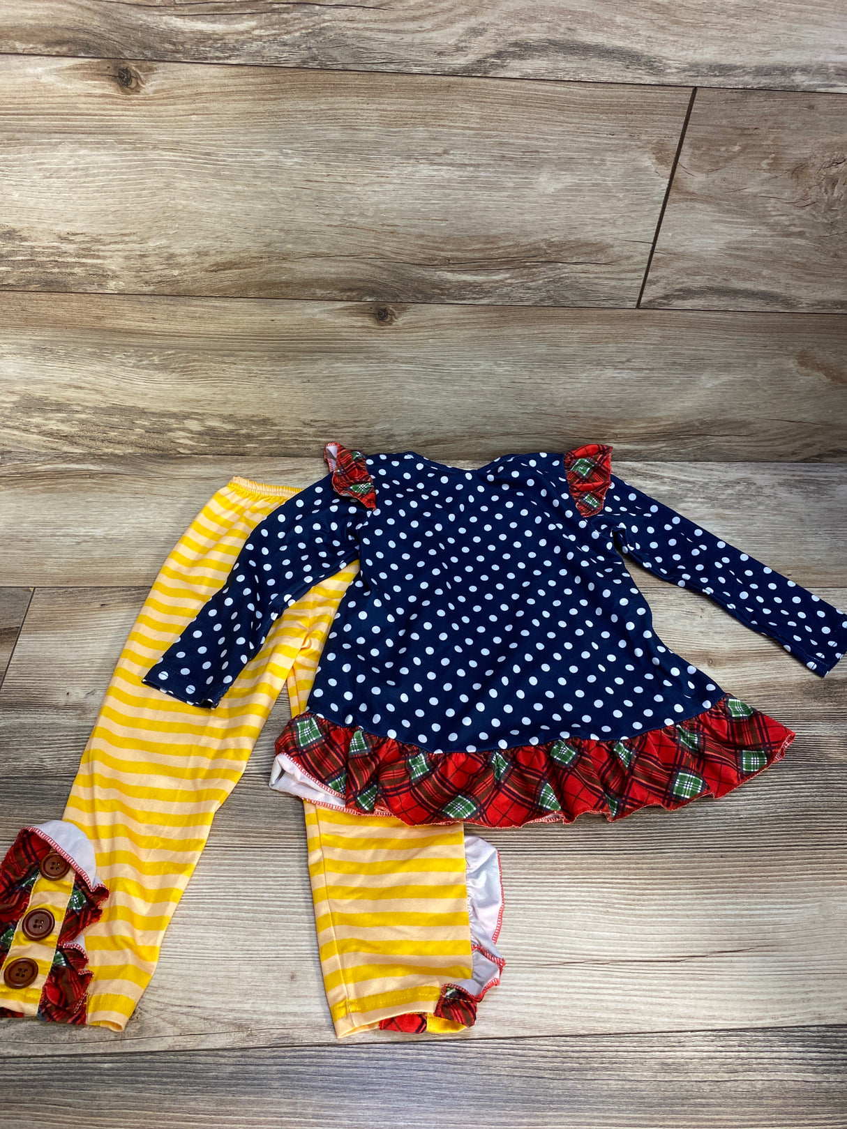 Long Sleeve Chicken Tunic & Leggings 2pc Blue sz 2T