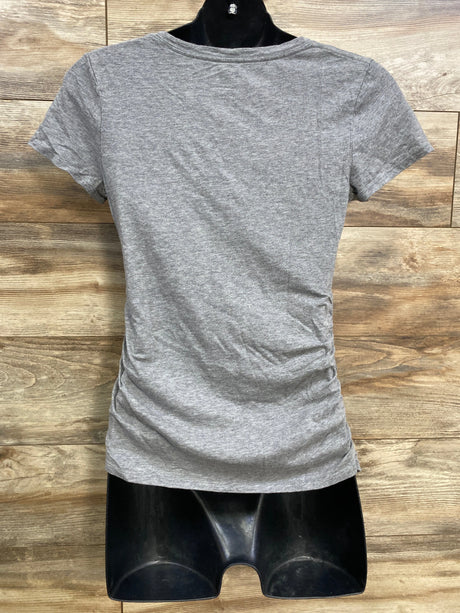 Isabel Maternity Ruched Shirt Grey sz Small - Me n Mommy To Be