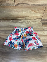 Floral Pull-On Shorts White sz 12-18m