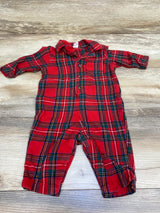 Old Navy Tartan Button Front Coverall Red sz 3-6m