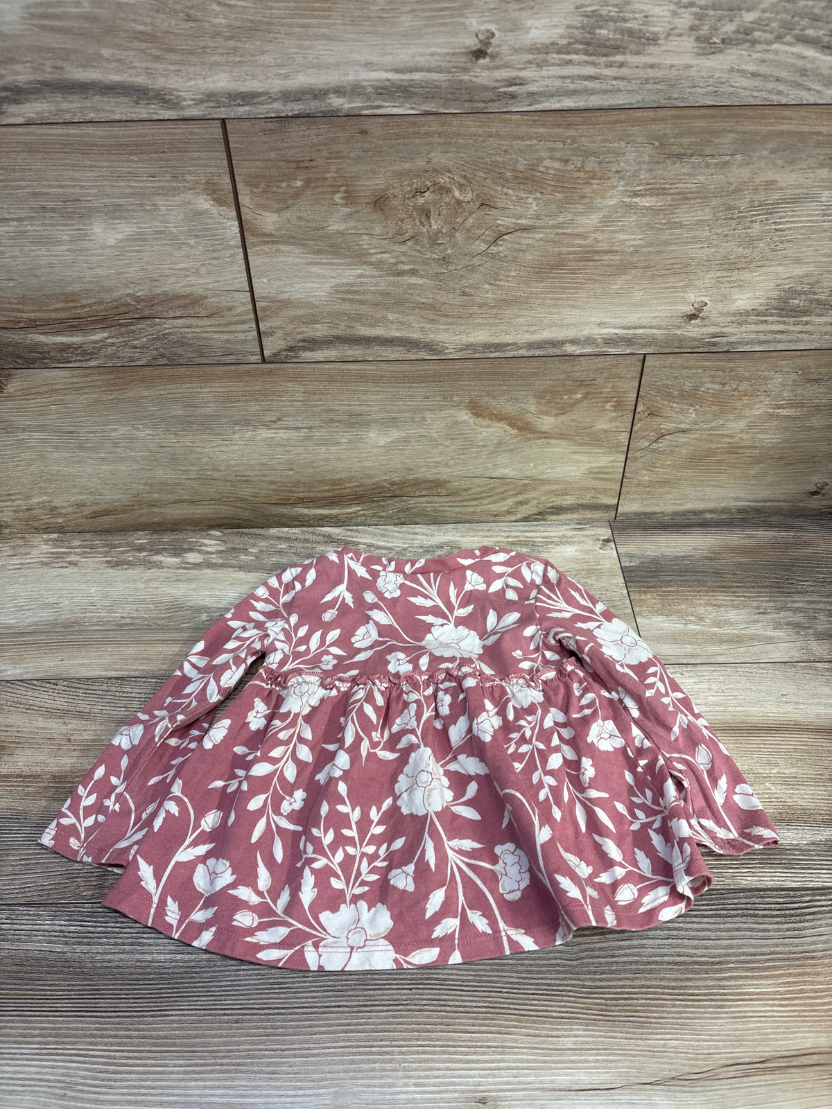 Member's Mark Floral Long Sleeve Peplum Top  Pink sz 2T