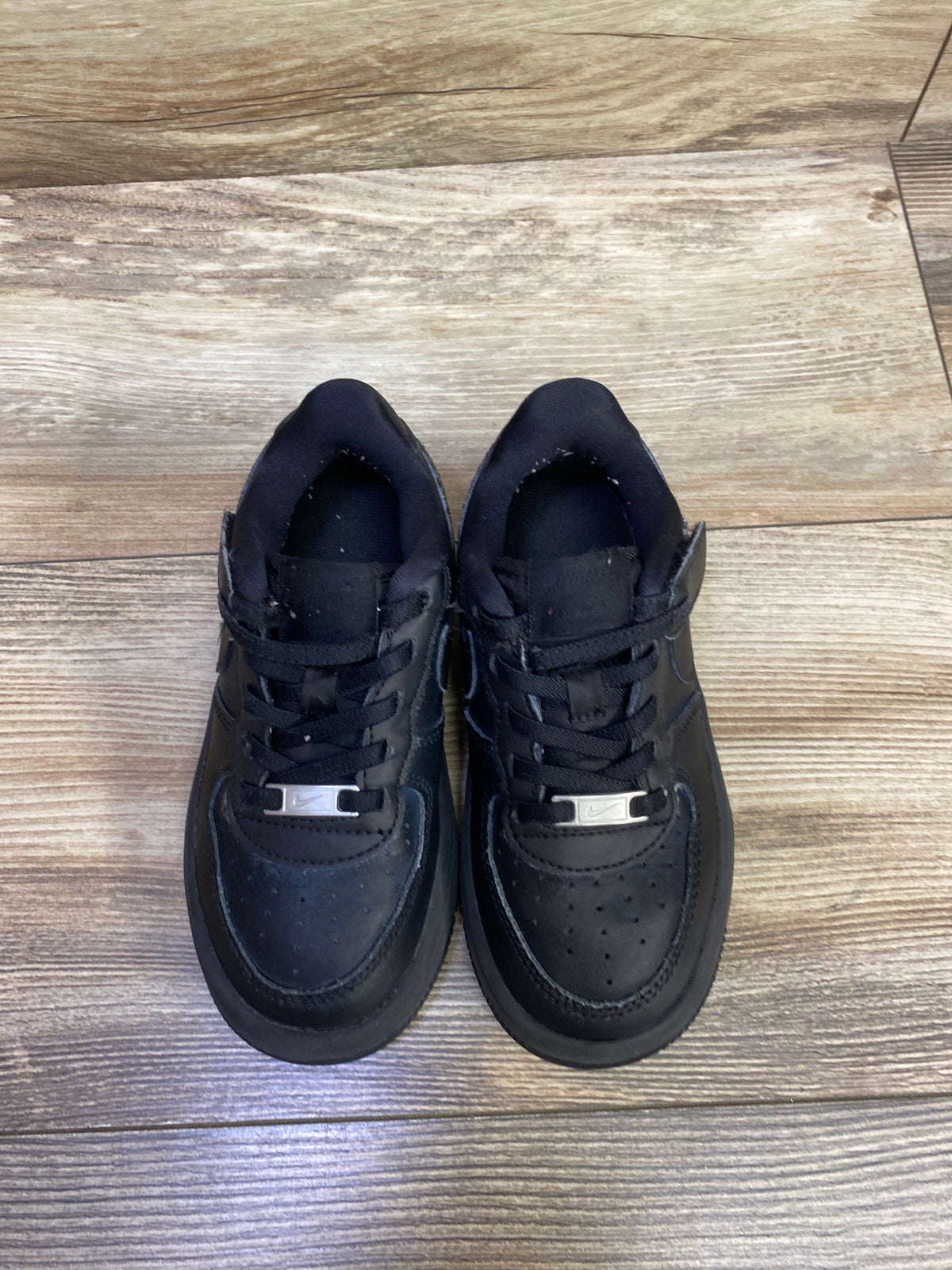 Nike Force 1 Low EasyOn PS 'Triple Black' Sneakers sz 11c