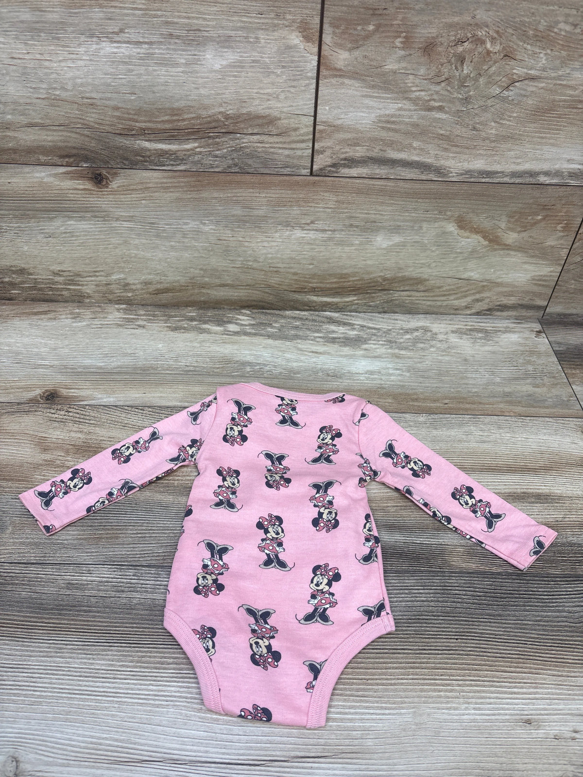 Disney Baby Minnie Mouse Long Sleeve Bodysuit Pink sz 0/3m