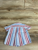 Children's Place Striped Button Up Shirt Blue sz 9-12m