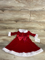 NEW Blueberi Boulevard 2pc Christmas Dress & Cardigan Set Red sz 12m