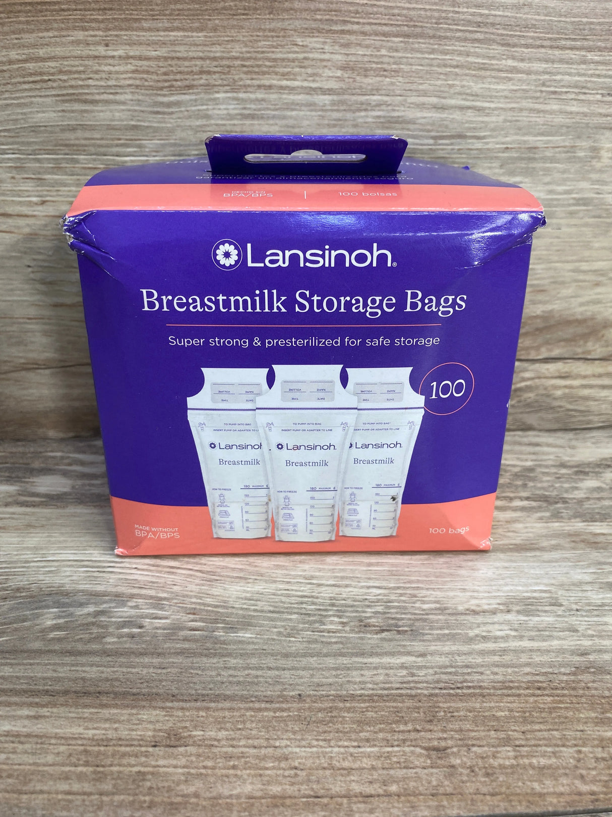 NEW Lansinoh 100ct Breastmilk Storage Bags, 6oz