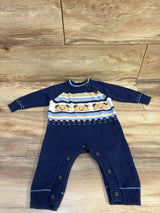 Izod Sweater Knit Coverall Navy sz 3/6m