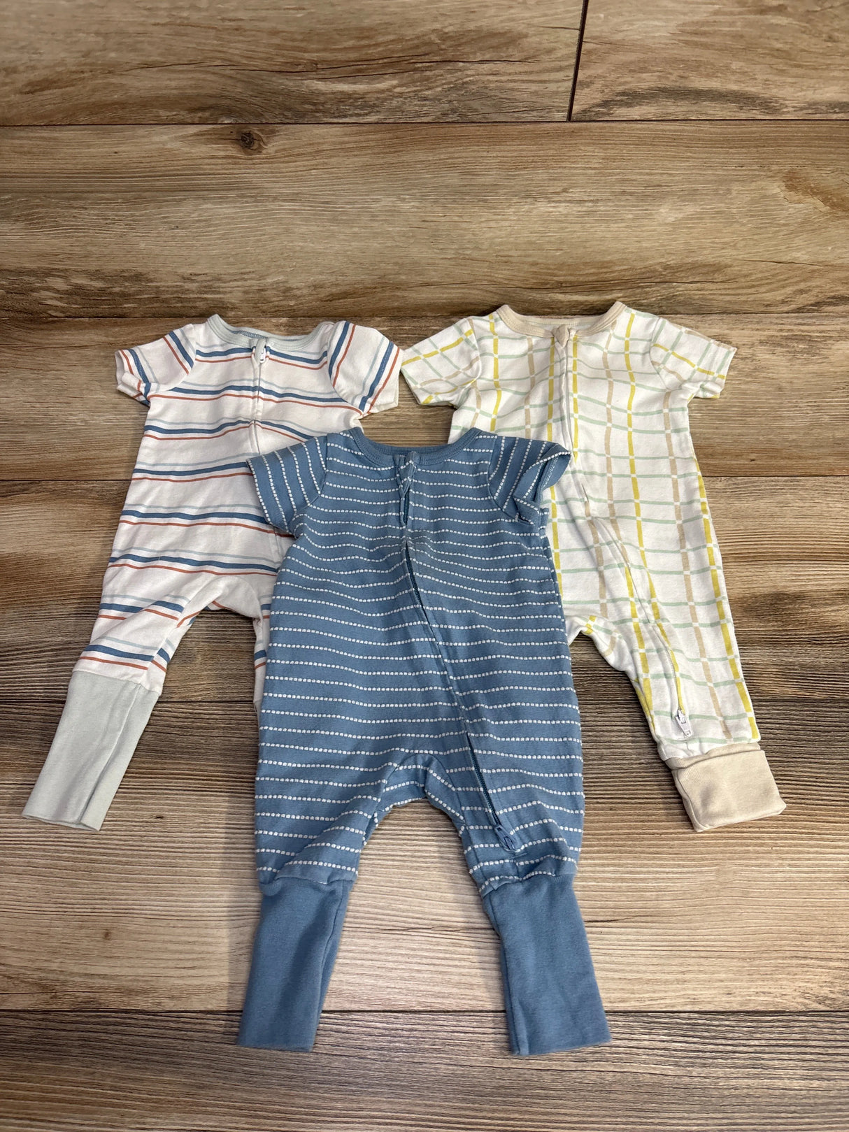 Cloud Island 3pk Grind Pattern Sleeper White sz 0-3m