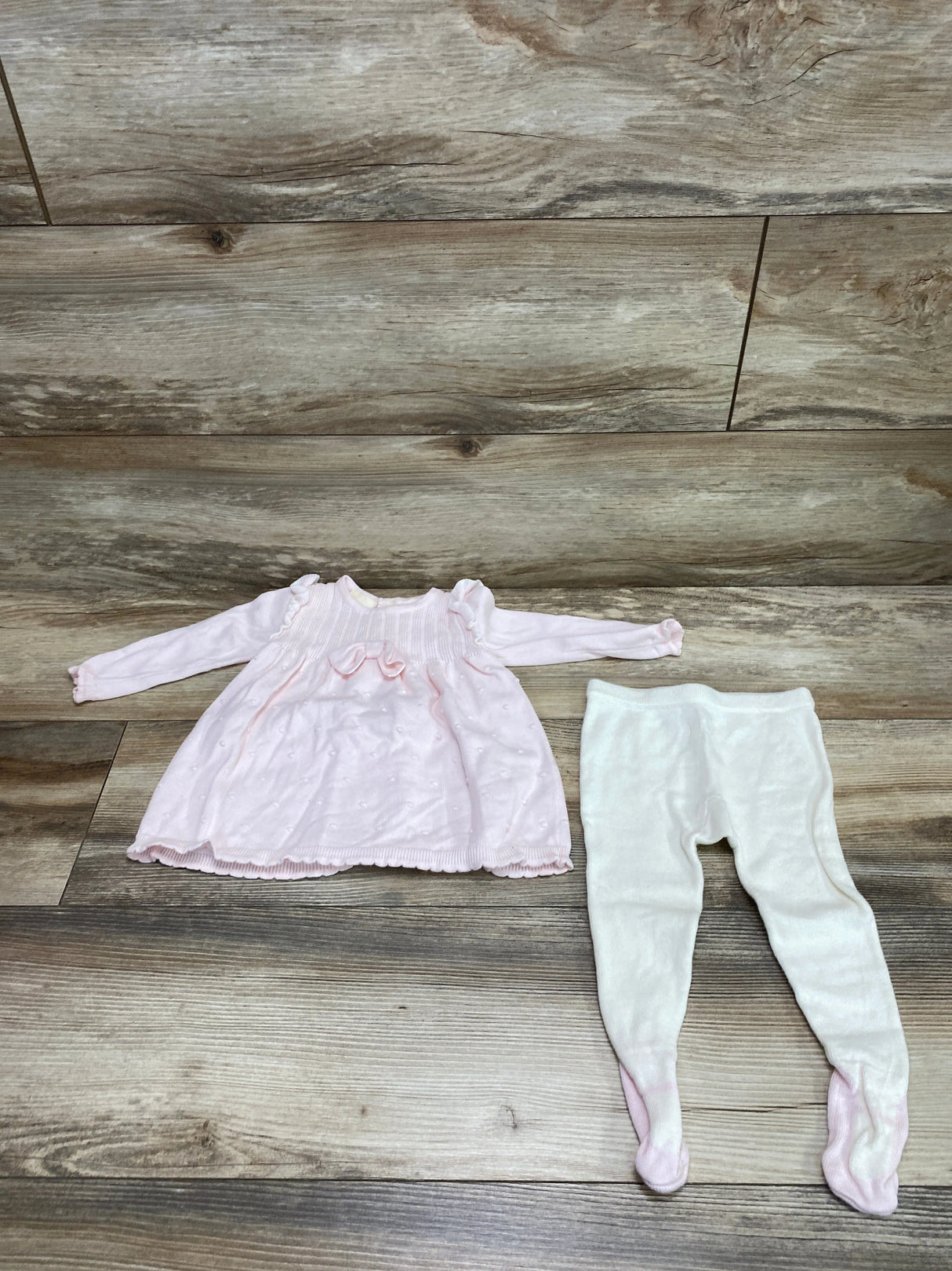 First Impressions 2pc Knit Sweater & Bloomers Pink sz 3-6m