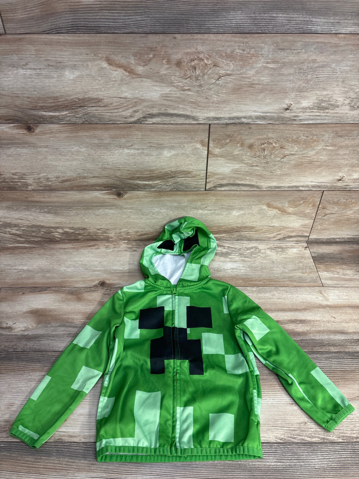 Jumping Beans Minecraft Costume Fleece Hoodie Green sz 4