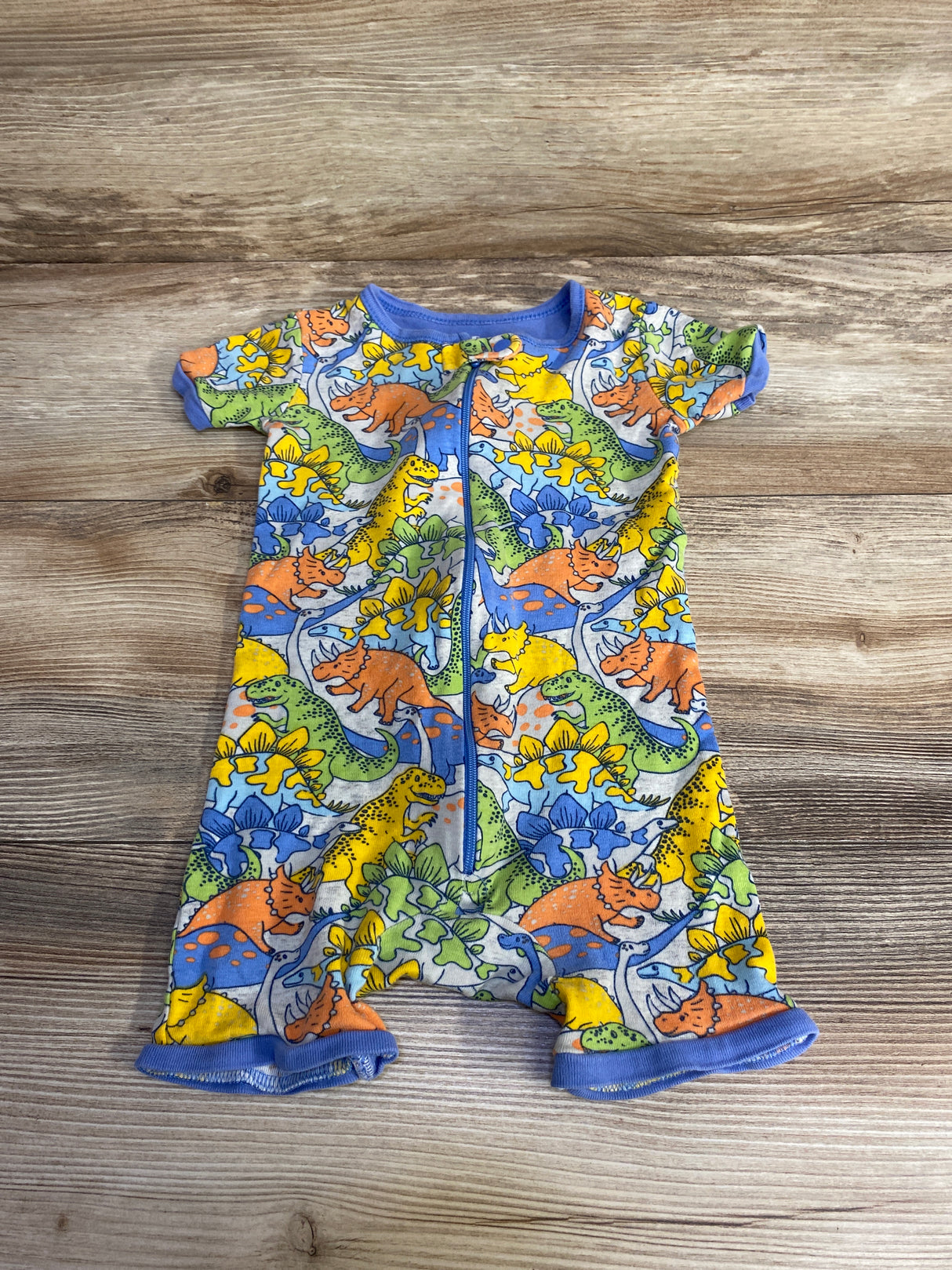 Children's Place Dinosaur Sleeper Romper Grey sz 18-24m