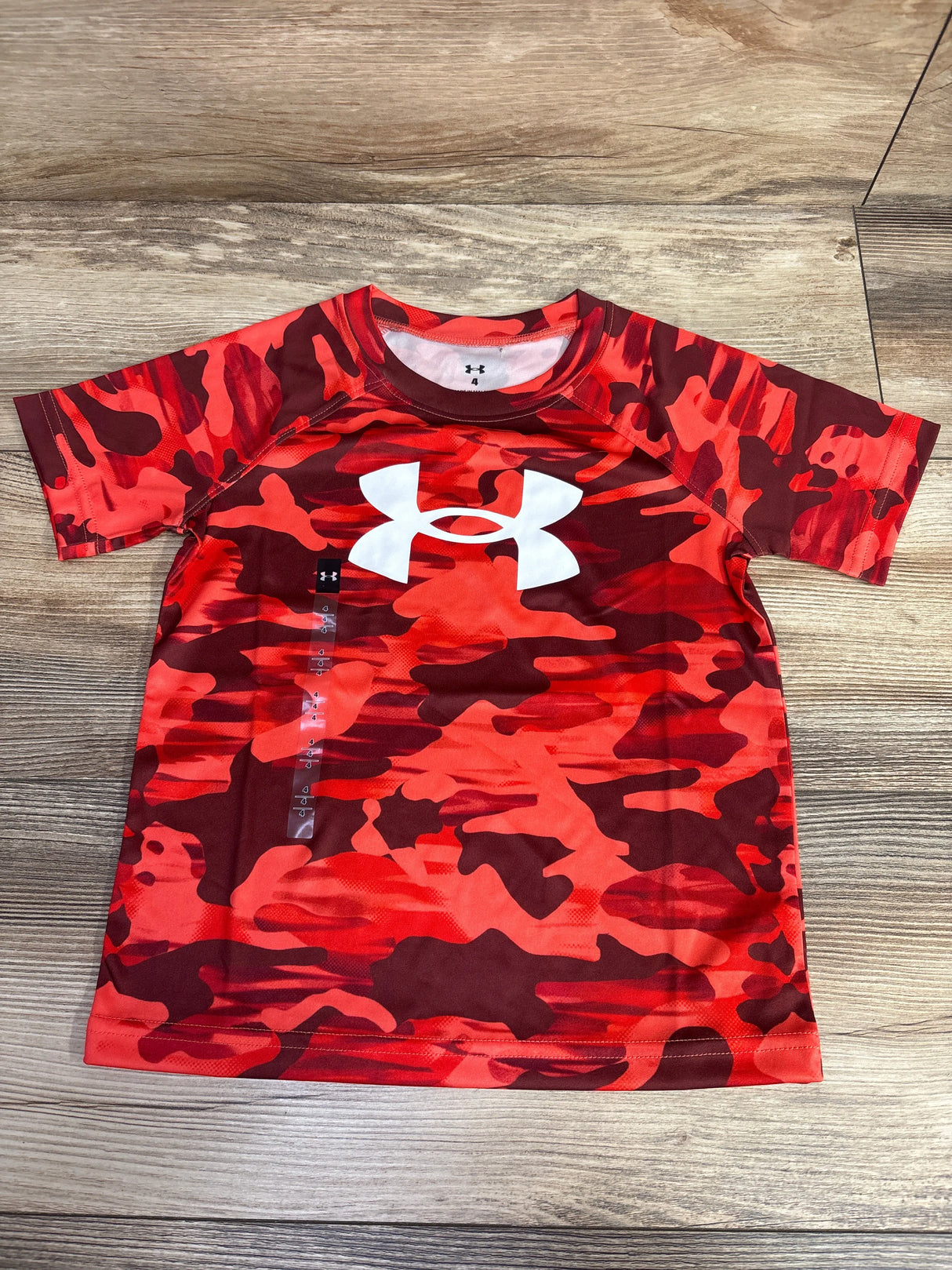 NWOT Under Armour Active Camo Shirt Red sz 4T