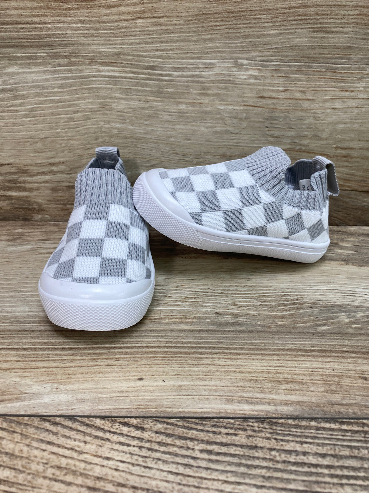 BMCITYBM Mesh First Walkers Shoes Grey Checkered Sz 4c/5c