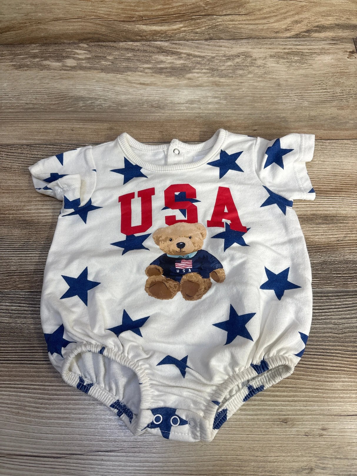 Grayson Mini USA Bubble Romper White sz 0-3m