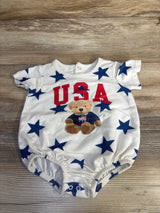 Grayson Mini USA Bubble Romper White sz 0-3m