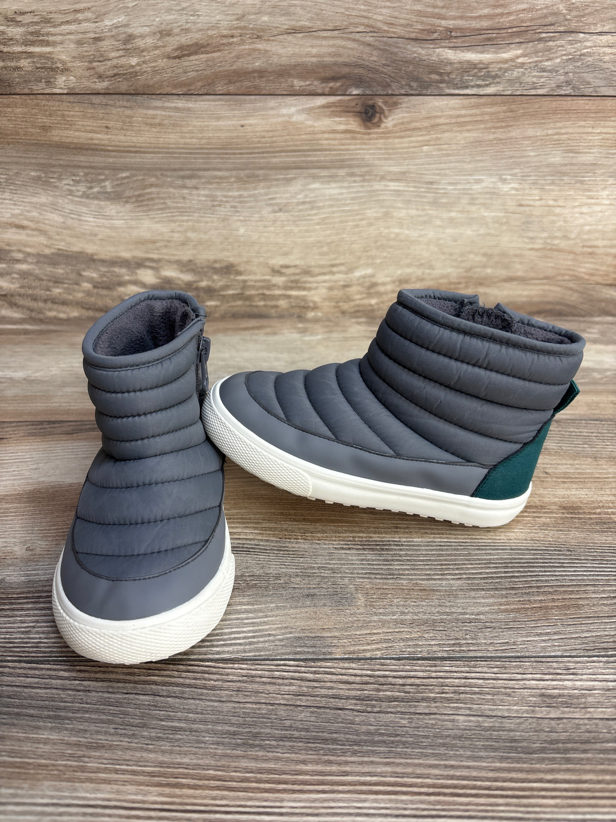 Cat & Jack Ainsley Zipper Boots Grey sz 8c