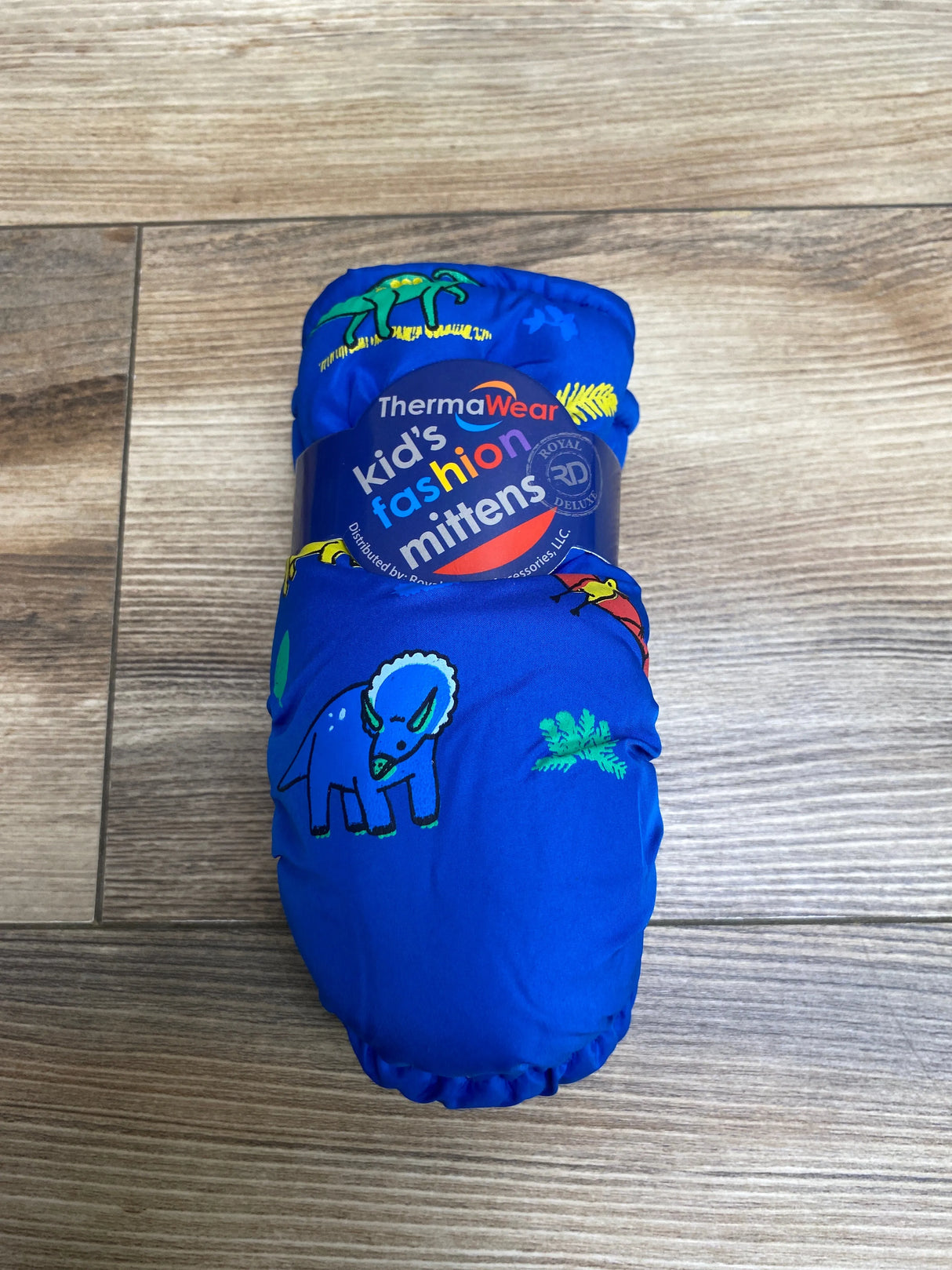 NEW ThermaWear Kid's Ski Dinosaur Blue Mittens OSFM (1-3Y)