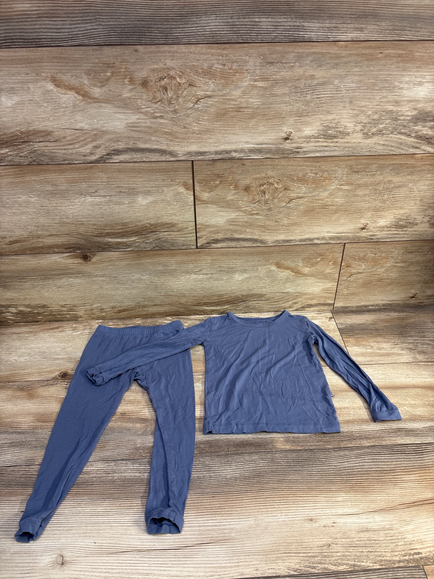 Kyte Baby 2pc Bamboo Long Sleeve Pajama Set Blue sz 2T