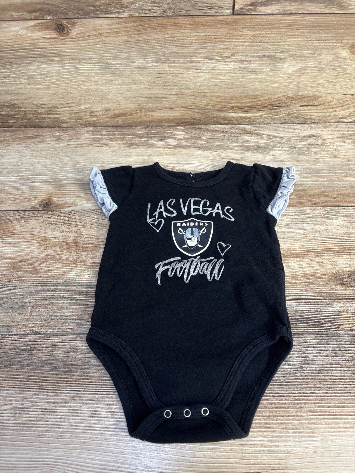 NFL Las Vegas Raiders Football Bodysuit Black sz 18m