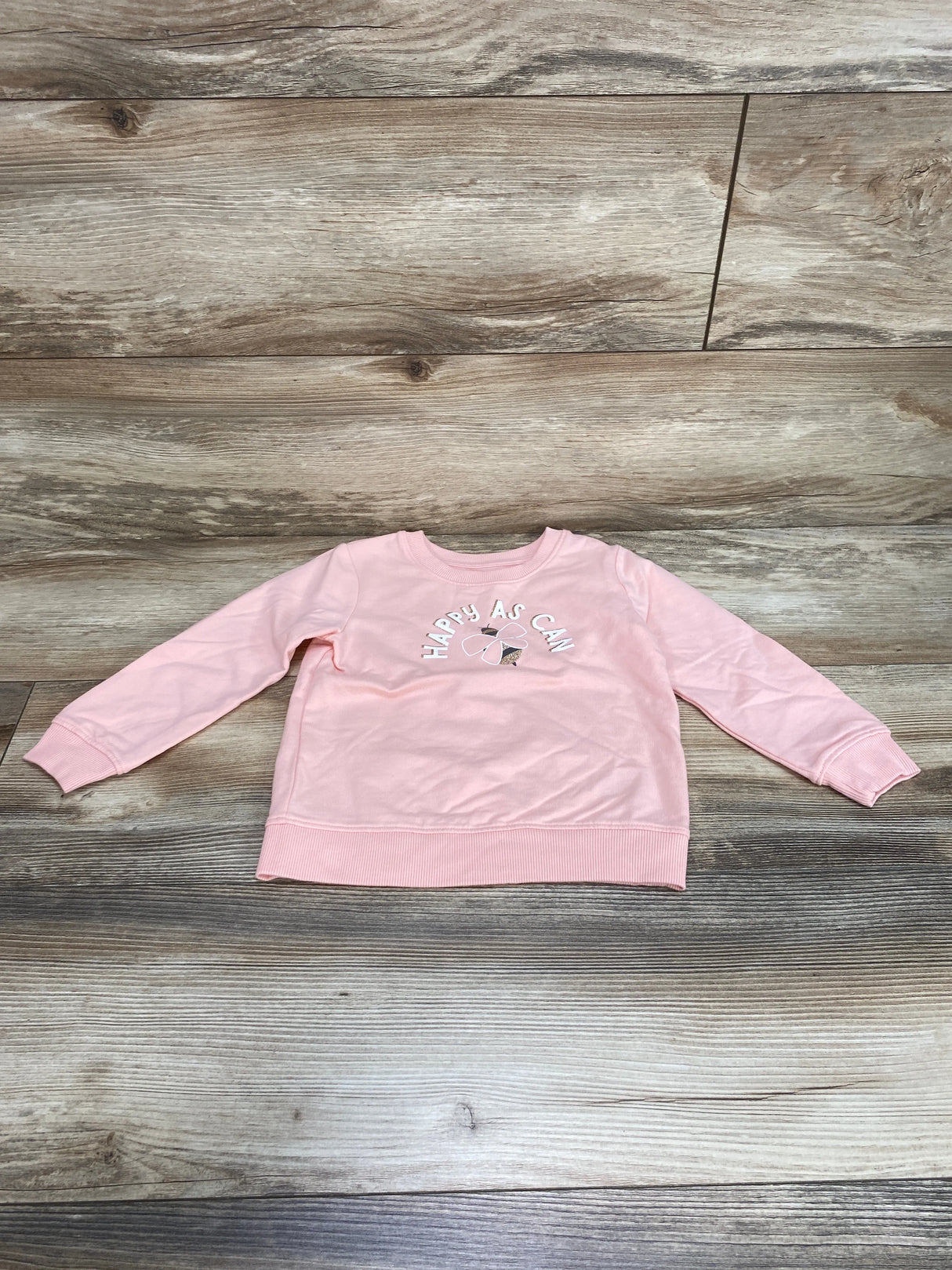 Cat & Jack Happy As Can Bee Sweatshirt Pink sz 2T