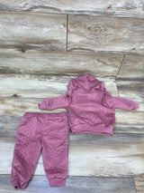 Just Lizzy 2pc Textured Hooded Sweatshirt & Pants Set Pink sz 3/6m