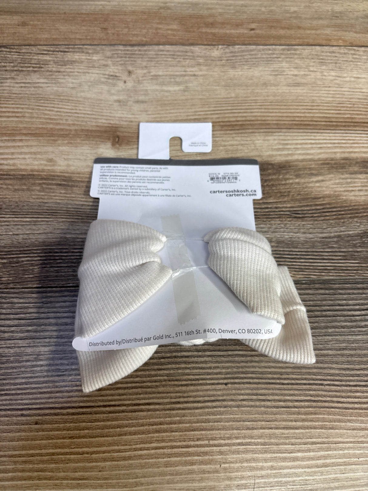NEW Carter's Headwrap, Beige sz 0-12m