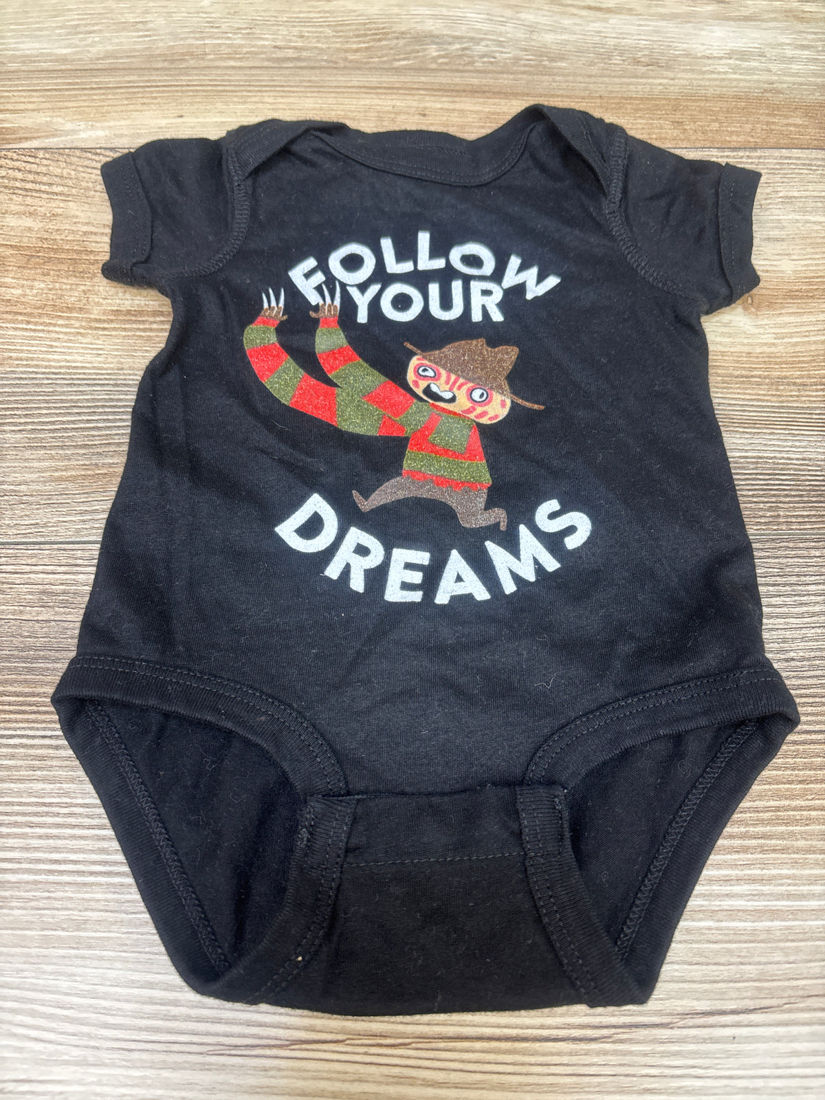 Pop Threads Freddy Krueger Bodysuit Black sz 6m