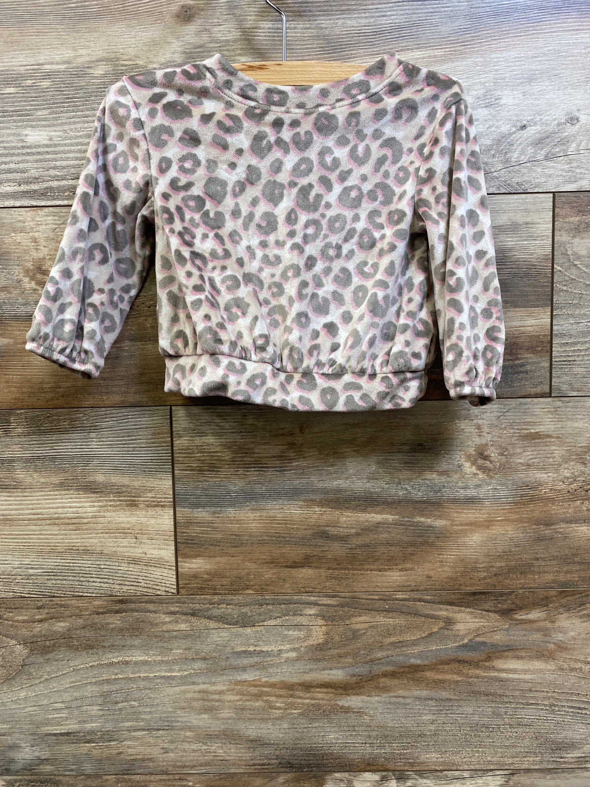 Cat & Jack Velour Leopard Sweatshirt Beige sz 18m