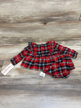 NEW Cat & Jack 2pc Plaid Top & Bloomers Set Red sz 3-6m