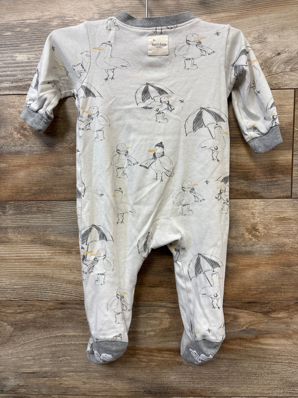 Burt's Bees Baby Organic Sleeper Grey sz 6-9m