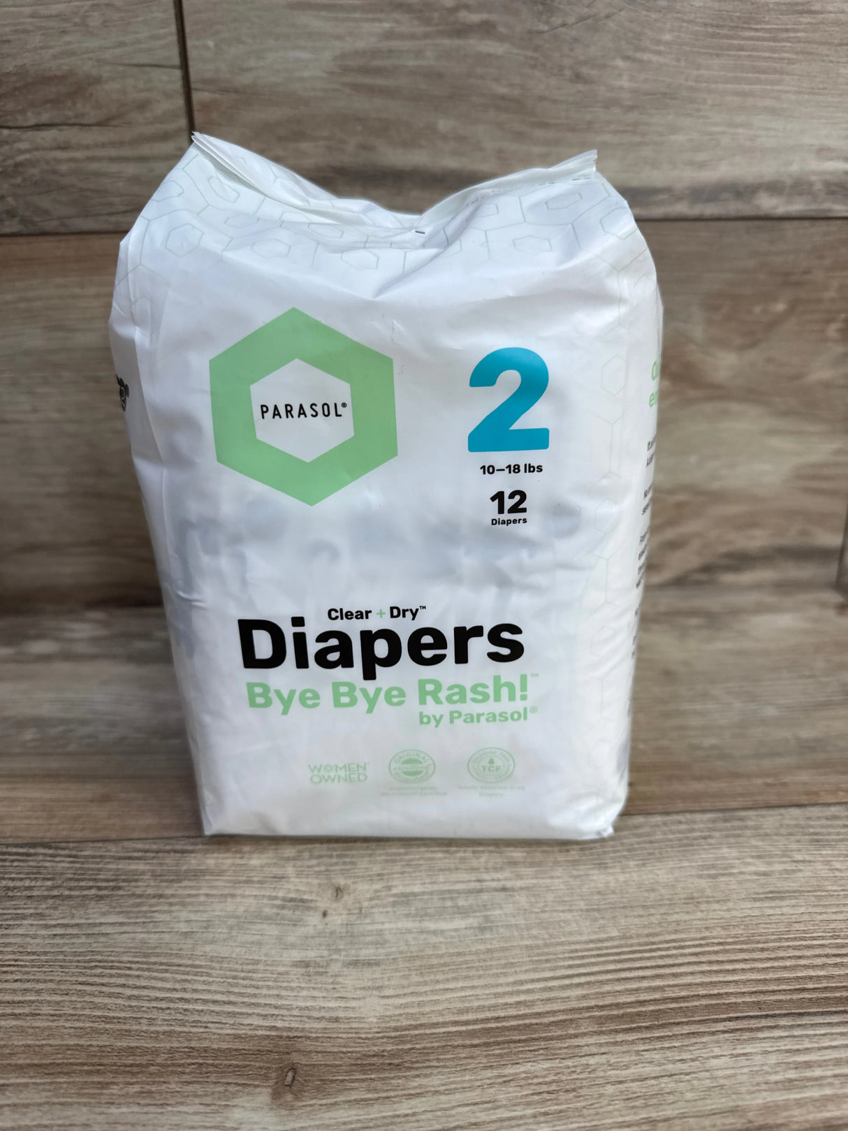 Parasol Clear+Dry Natural Disposable Diapers 12ct. Size 2 - Me n Mommy To Be