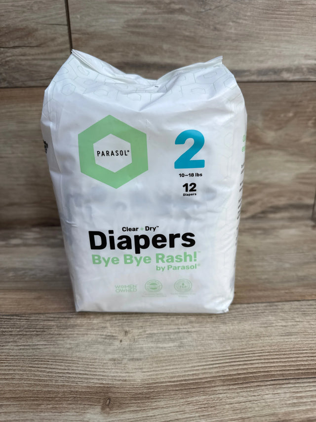 Parasol Clear+Dry Natural Disposable Diapers 12ct. Size 2 - Me n Mommy To Be