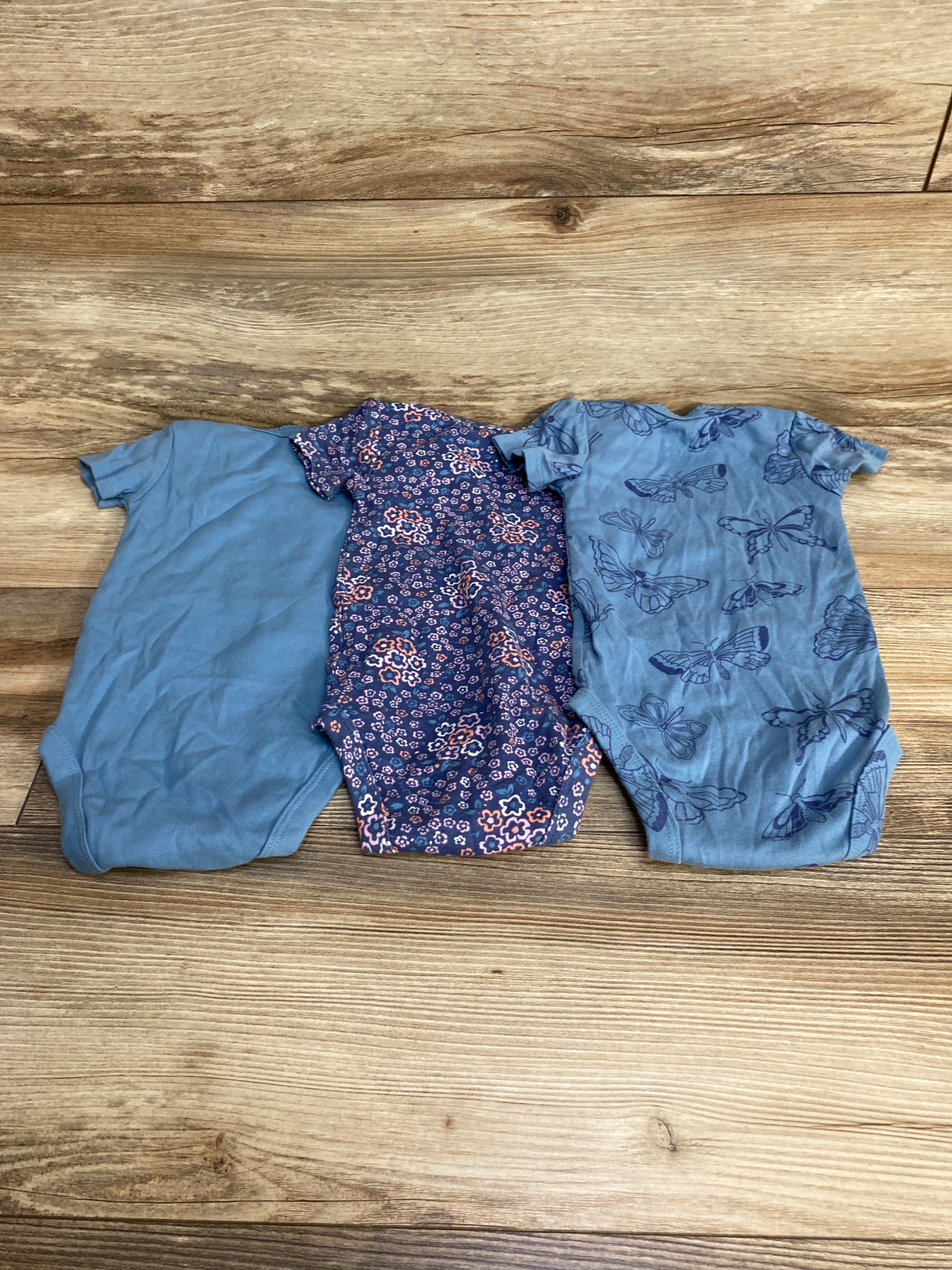 Carter's 3pk Bodysuits Blue sz 9m