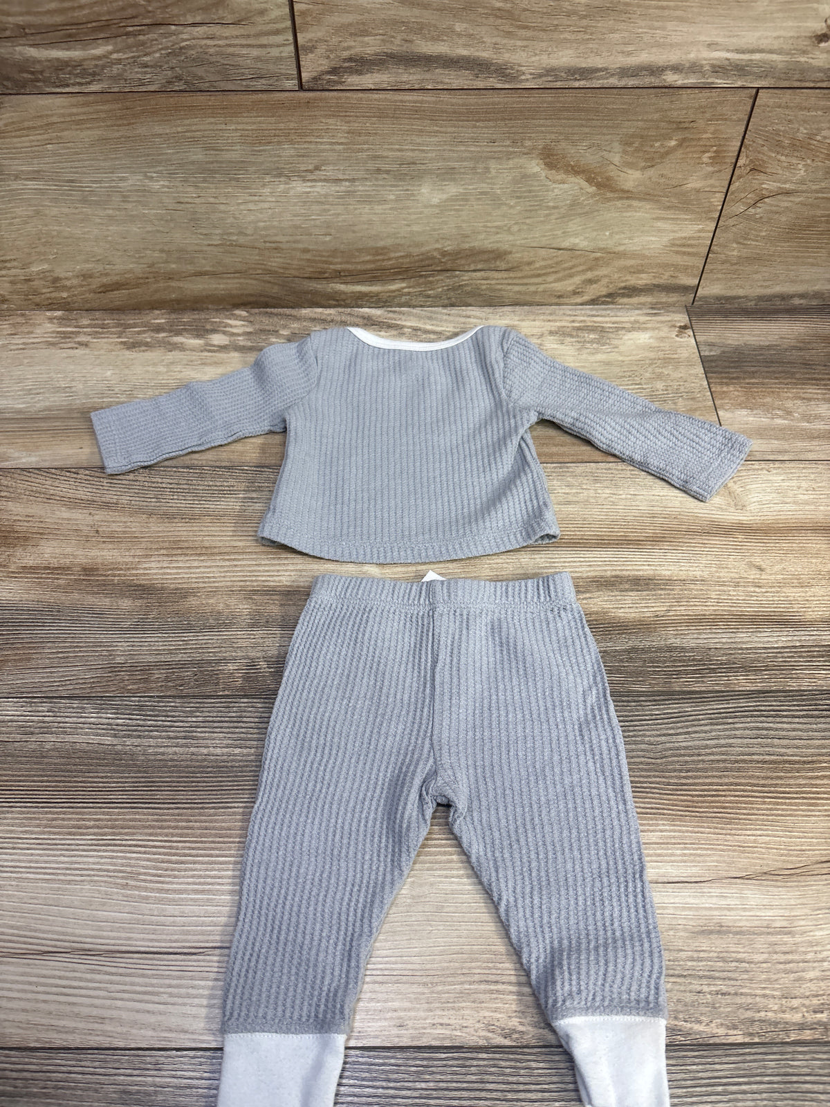 Cloud Island 2pc Textured Shirt & Pants Set Grey sz 0-3m