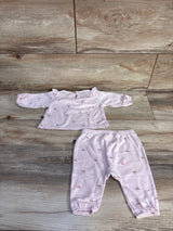 Modern Moments 2pc Long Sleeve Shirt & Pants Set Pink sz 0-3m