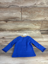 NEW Baby Gap Ribbed Long Sleeve Shirt Blue sz 6-12m