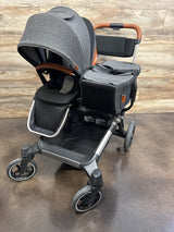 Contours Element Single to Double Stroller + Second Reversible Seat, Black