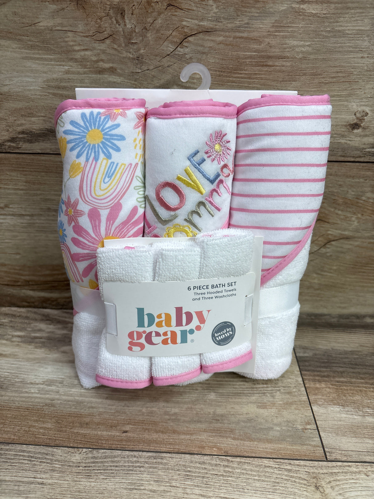NEW Baby Gear 6pc Bath Towel Set