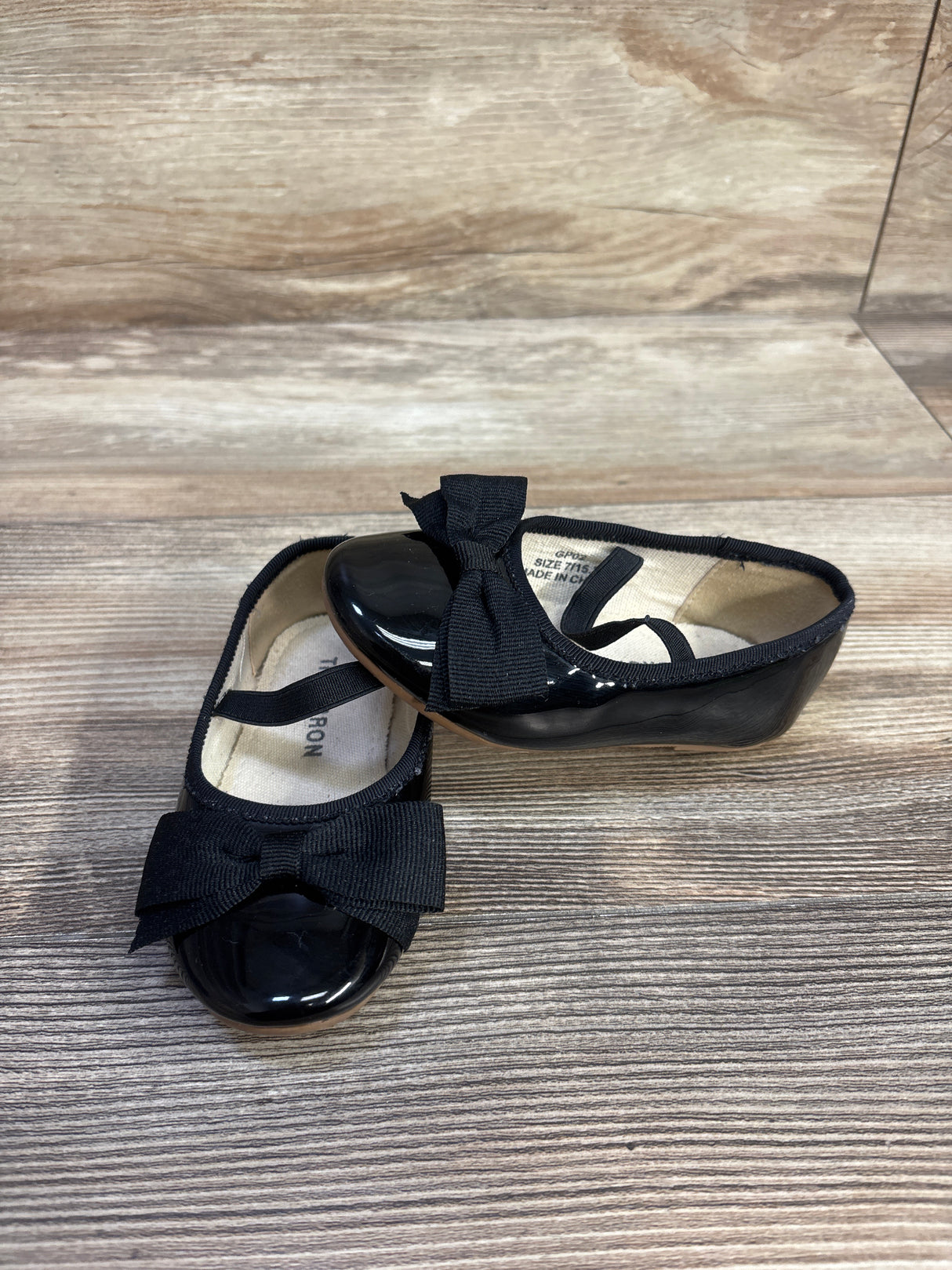 THEE BRON Mary Jane Bow Dress Shoes Black sz 7c