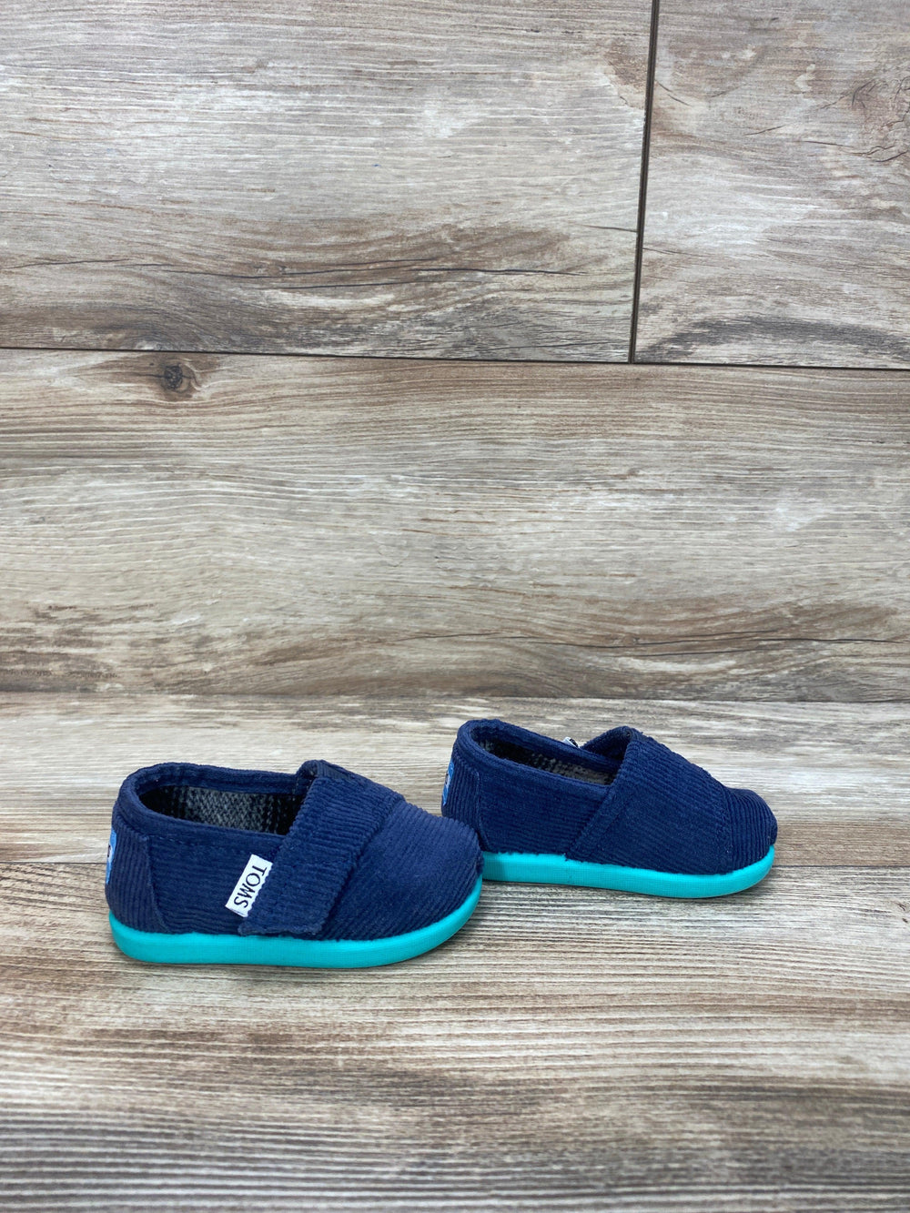Toms Blue Tiny Alpargata Canvas Shoes sz 3c - Me 'n Mommy To Be