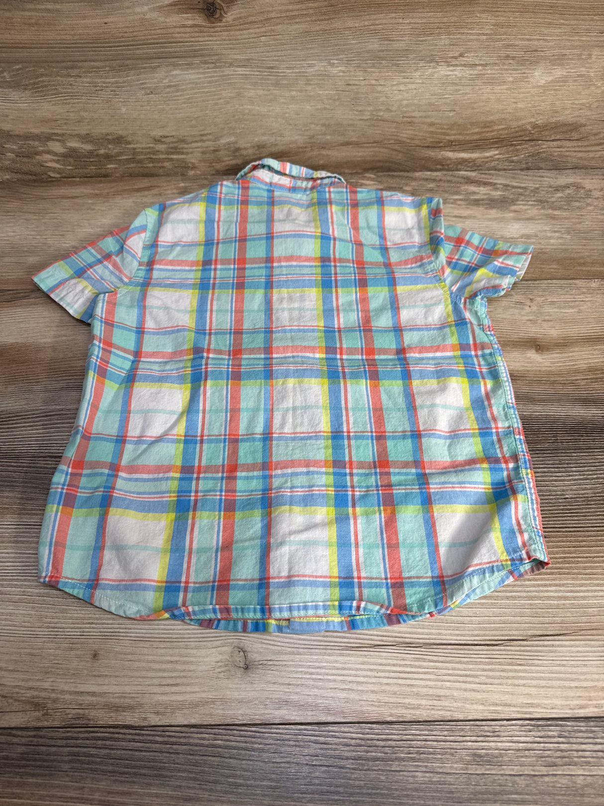 Jumping Beans Plaid Button-Up Shirt Mint sz 5T