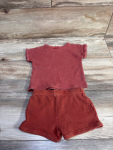Cat & Jack 2pc Waffle Knit Shirt & Shorts Set Red sz 12m