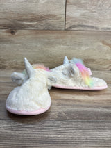 Plush Unicorn Slippers White sz 9/10c
